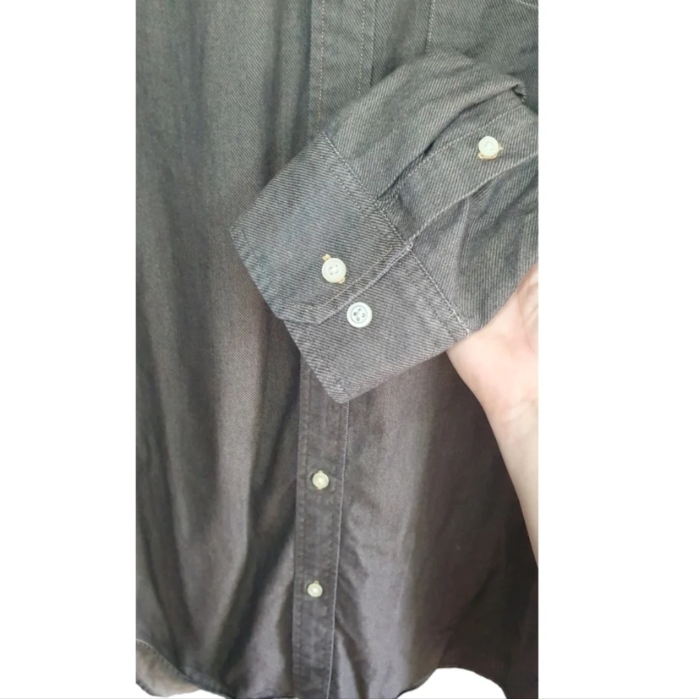 BANANA REPUBLIC Button Down‎ Dress Shirt Brown Men's Size XL